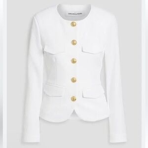 Veronica Beard Kensington Knit White Jacket L NWT